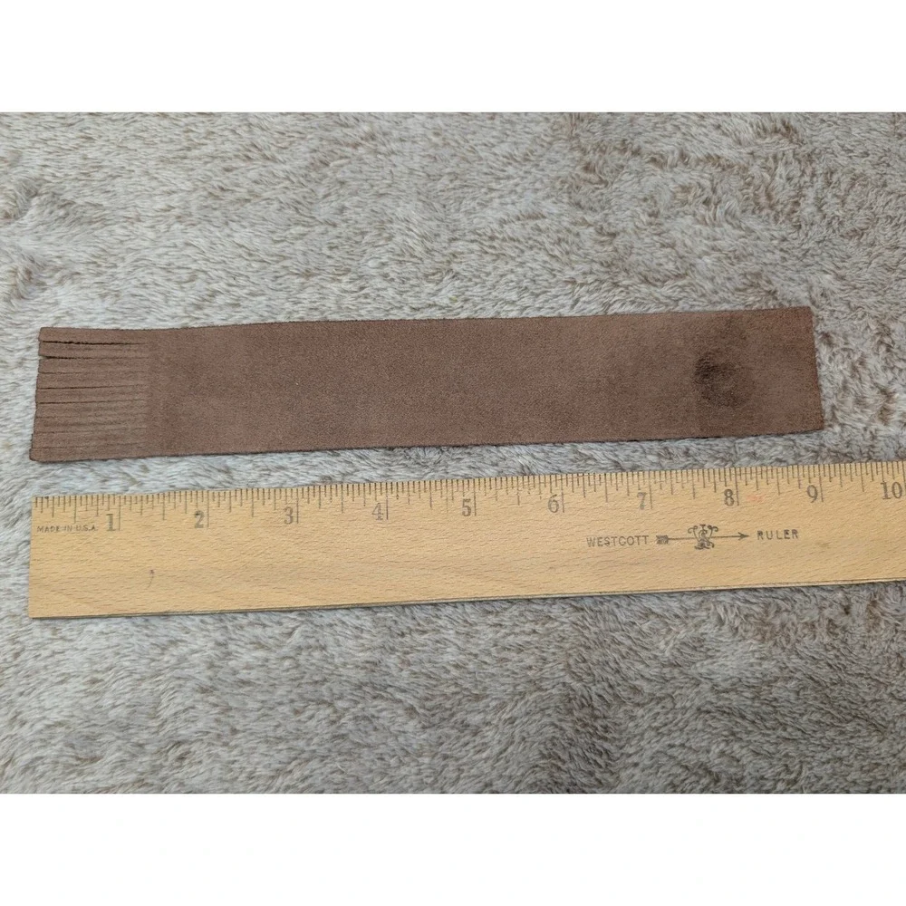Dunstaffnage Castle Historic Scotland Leather Bookmark Brown and Gold w Fringe